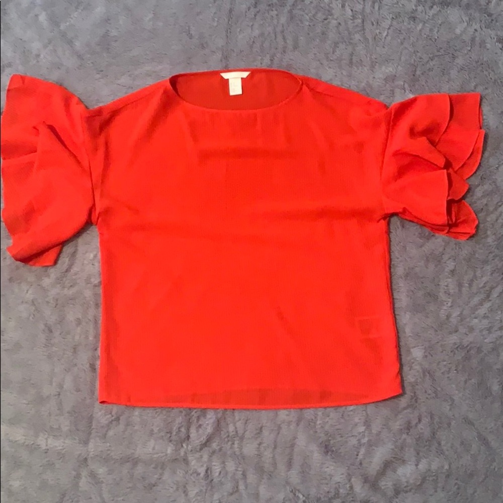 H&M Ruffle Sleeve Blouse